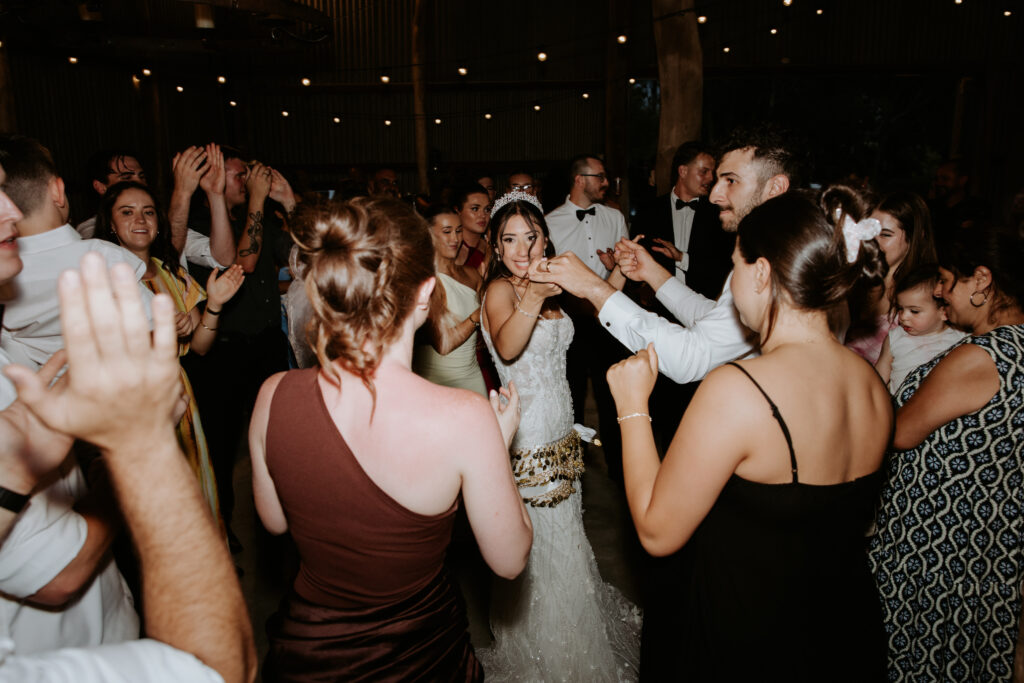 Wedding Dance floor at The Hayshed Shot by Meredith Photography